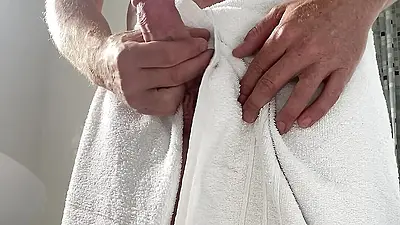 Hard cock, jerking off with cumshot