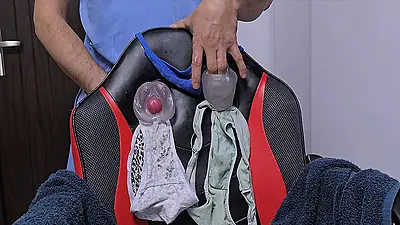 Horny Massage Therapist Secretly Cums on Client',s Soaked Panties After Session - Creampie Undies Fetish