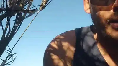 Masturbating in the Sea Outdoors - 1 part
