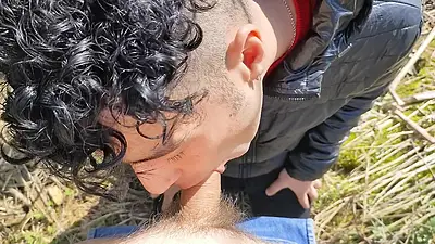 POV Blowjob Outdoors - Cum on Lips