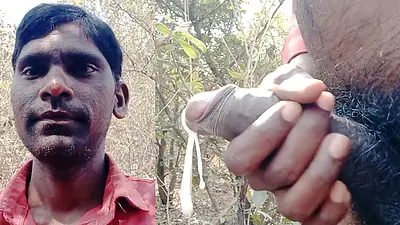 Rajesh Playboy 993 Outdoor Masturbating Big Cock and Cumming. Outside Handjob Cumshot