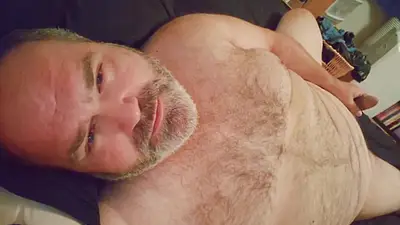 Big Cum Finish for Hairy Chubby Bi Stroking Hard Curved Cock