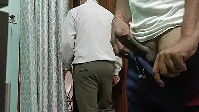 Indian desi man enjoy shower and masterbation show with neighbour