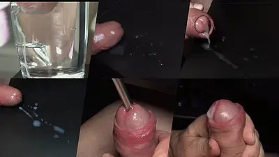 Multiscreen Cumpilation POV Big Uncut 2inch Head shoots 20 Fluid Cumshots w Live Audio